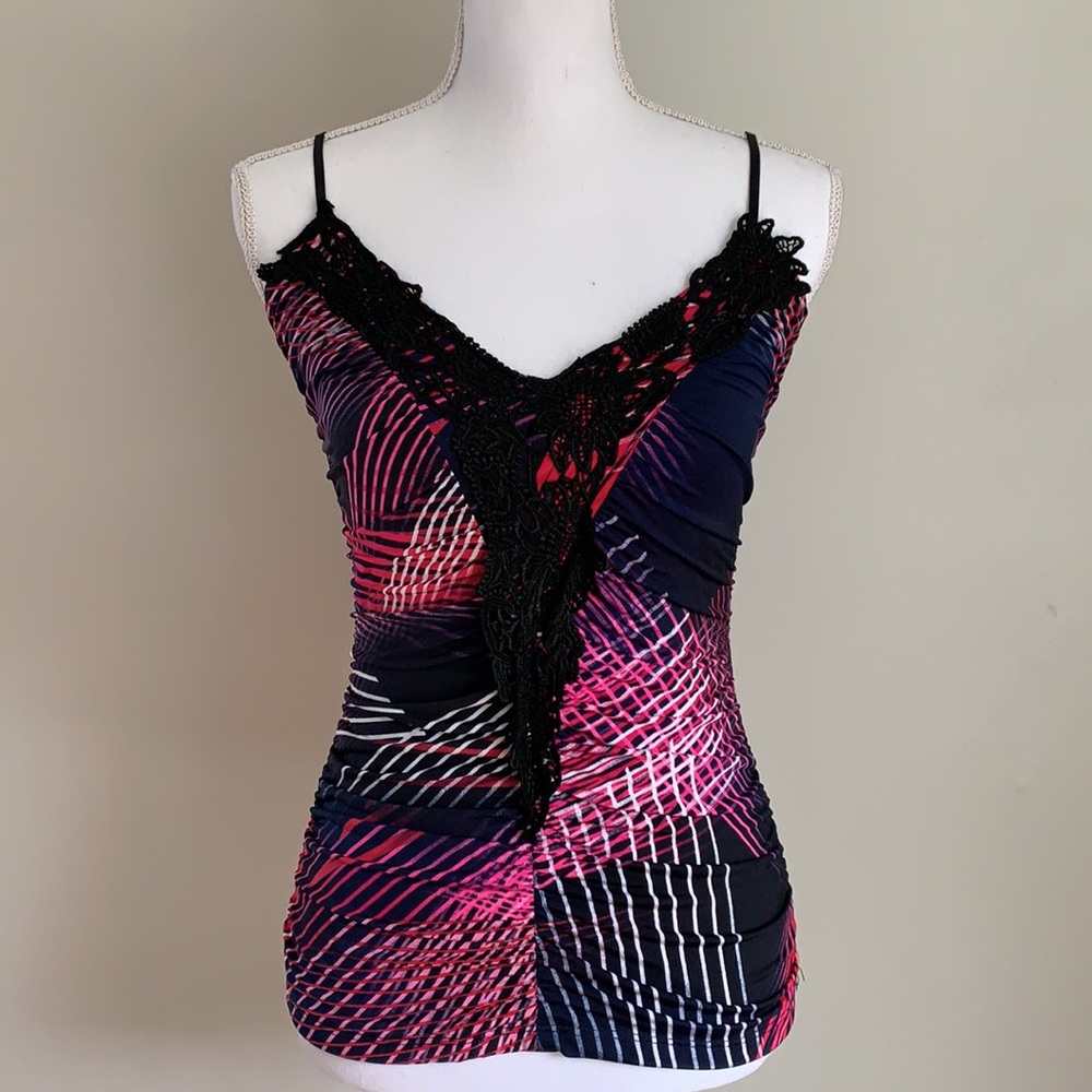 XOXO Y2K Lace Graphic Cami